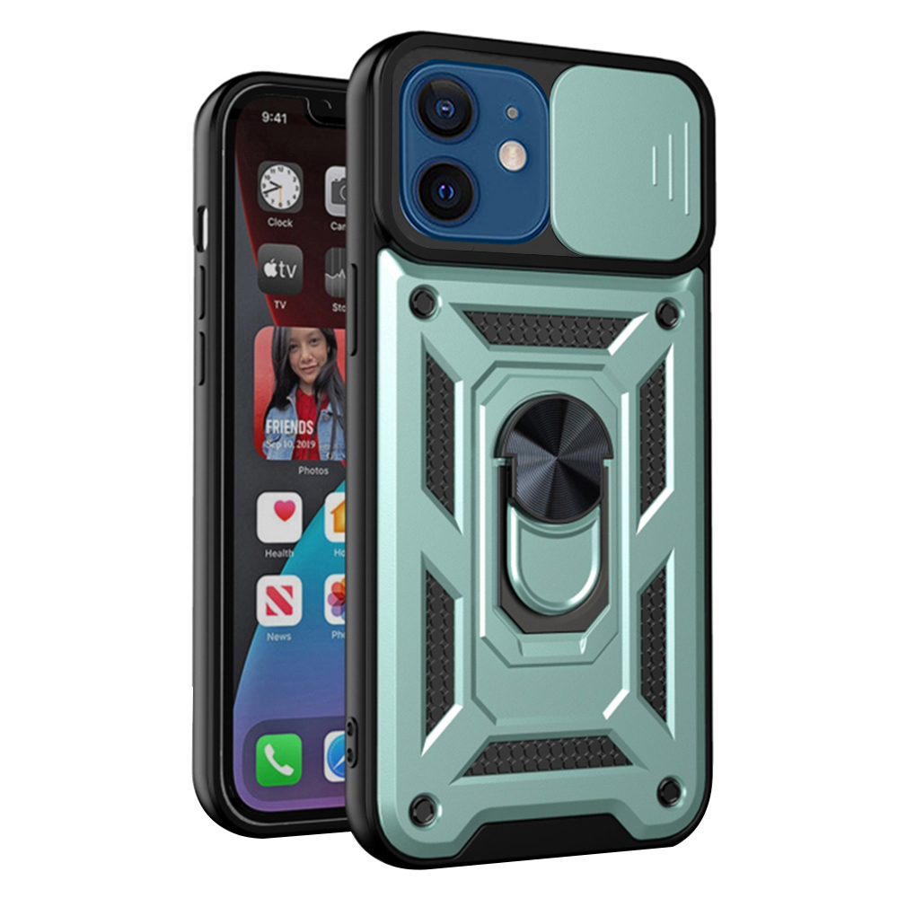 Techsuit CamShield Series kryt na iPhone 12 / iPhone 12 Pro – zelený KF2327402