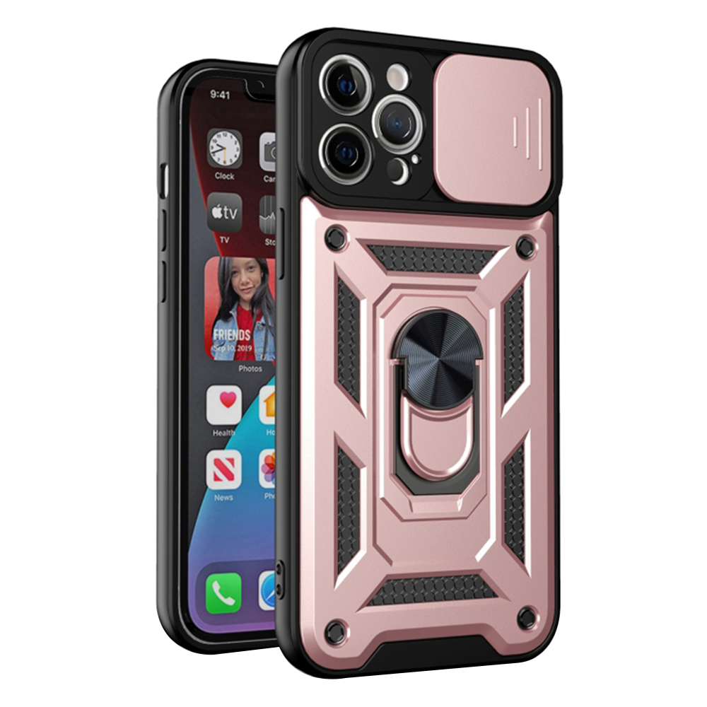 Techsuit CamShield Series kryt na iPhone 12 Pro Max – ružovo-zlatý KF2327403