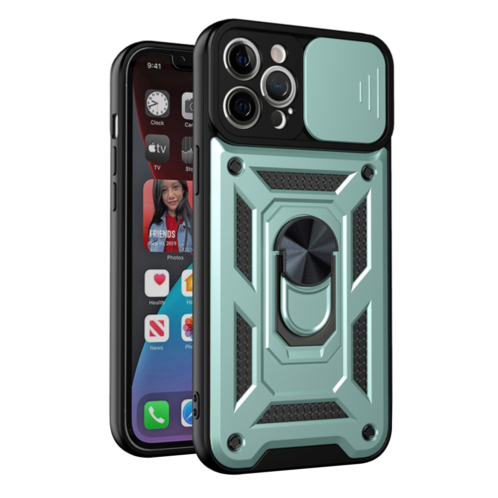 Techsuit CamShield Series kryt na iPhone 12 Pro Max – zelený KF2327404