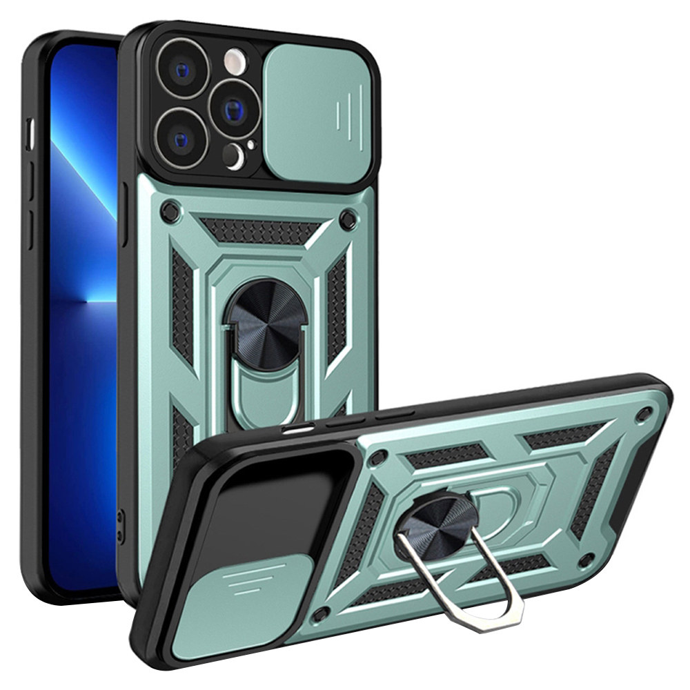 Techsuit CamShield Series kryt na iPhone 13 Pro – zelený KF2327626