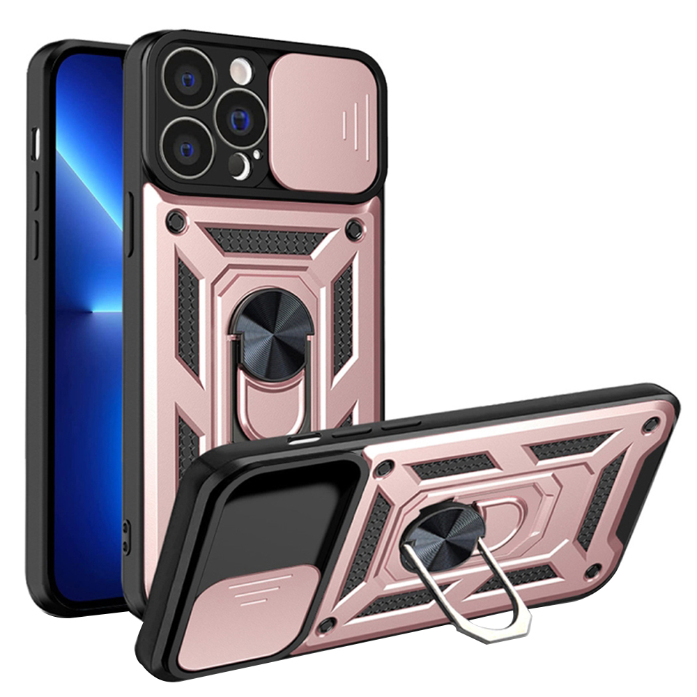 Techsuit CamShield Series kryt na iPhone 13 Pro Max – ružovo-zlatý KF2327627