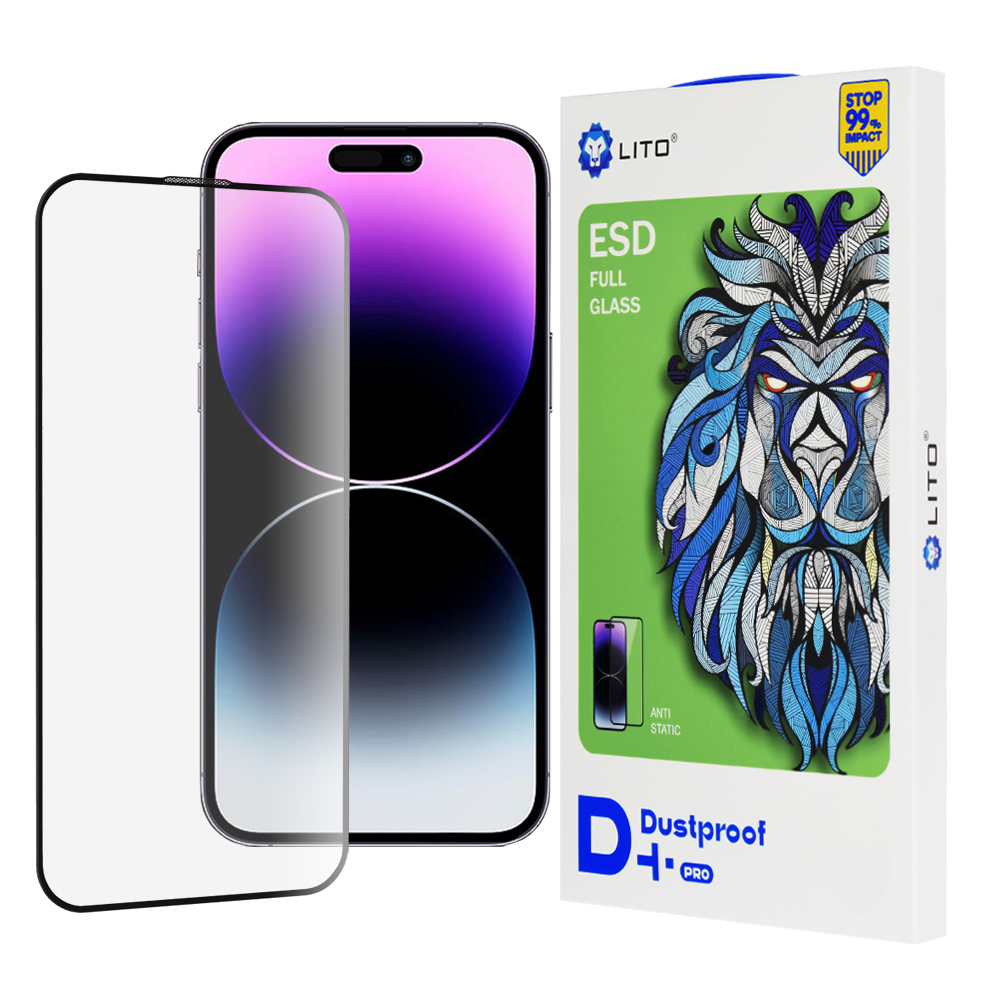 Lito D+ Pro Dustproof ochranné sklo na iPhone 14 Pro Max – čierne KF2330337