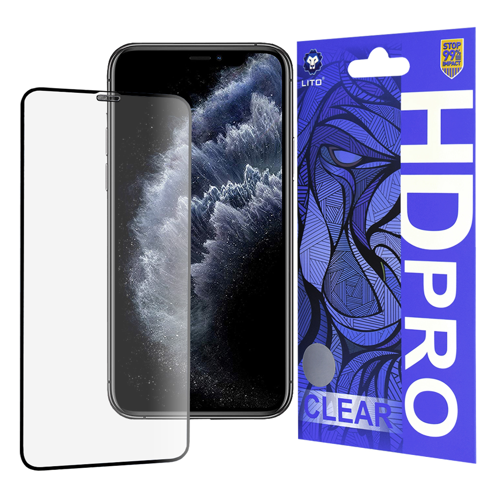 Lito HD Pro Clear ochranné sklo na iPhone XS Max / iPhone 11 Pro Max – čierne KF2330352