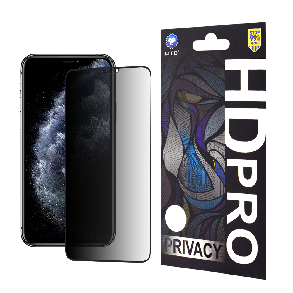 Lito HD Pro Privacy ochranné sklo na iPhone XS Max / iPhone 11 Pro Max – čierne KF2330365