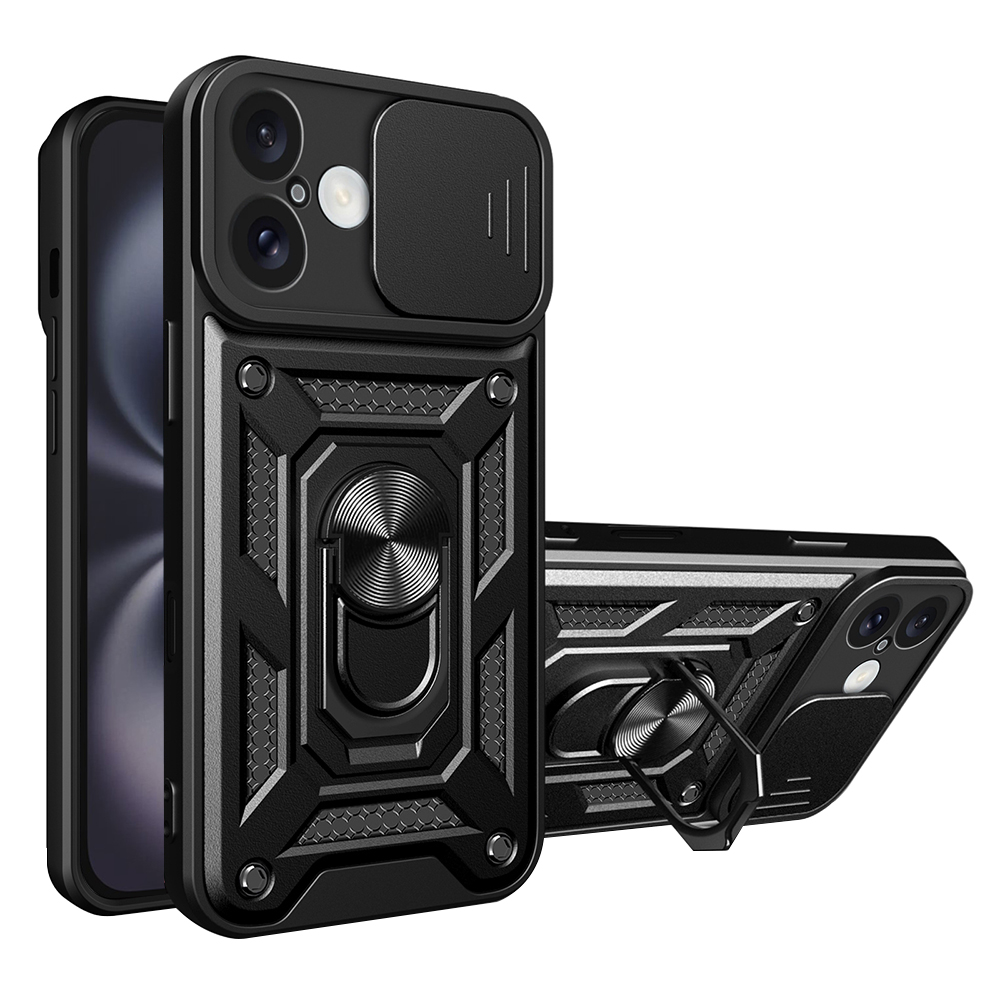 Techsuit CamShield Series kryt na iPhone 16 – čierny KF2330547