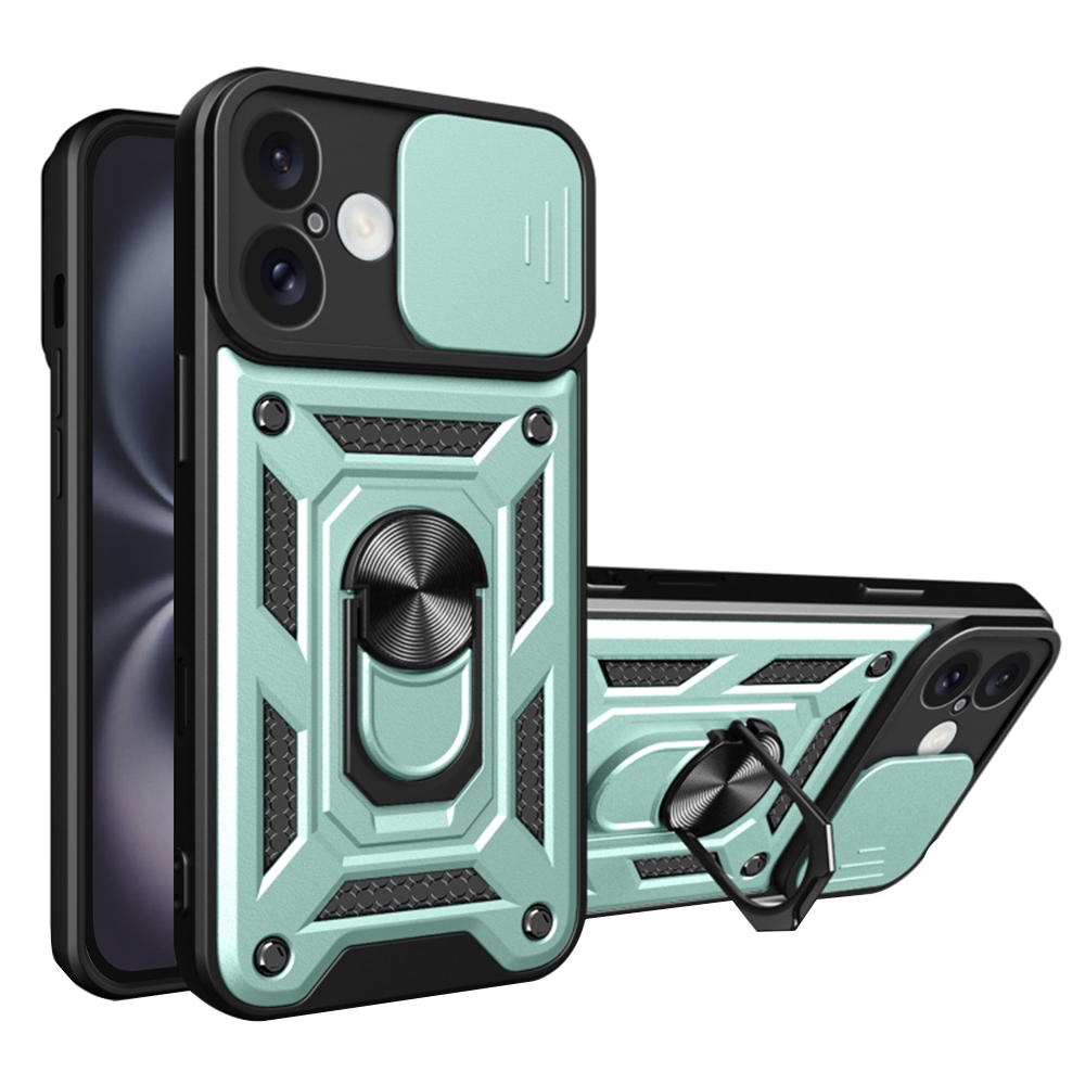 Techsuit CamShield Series kryt na iPhone 16 – zelený KF2330549