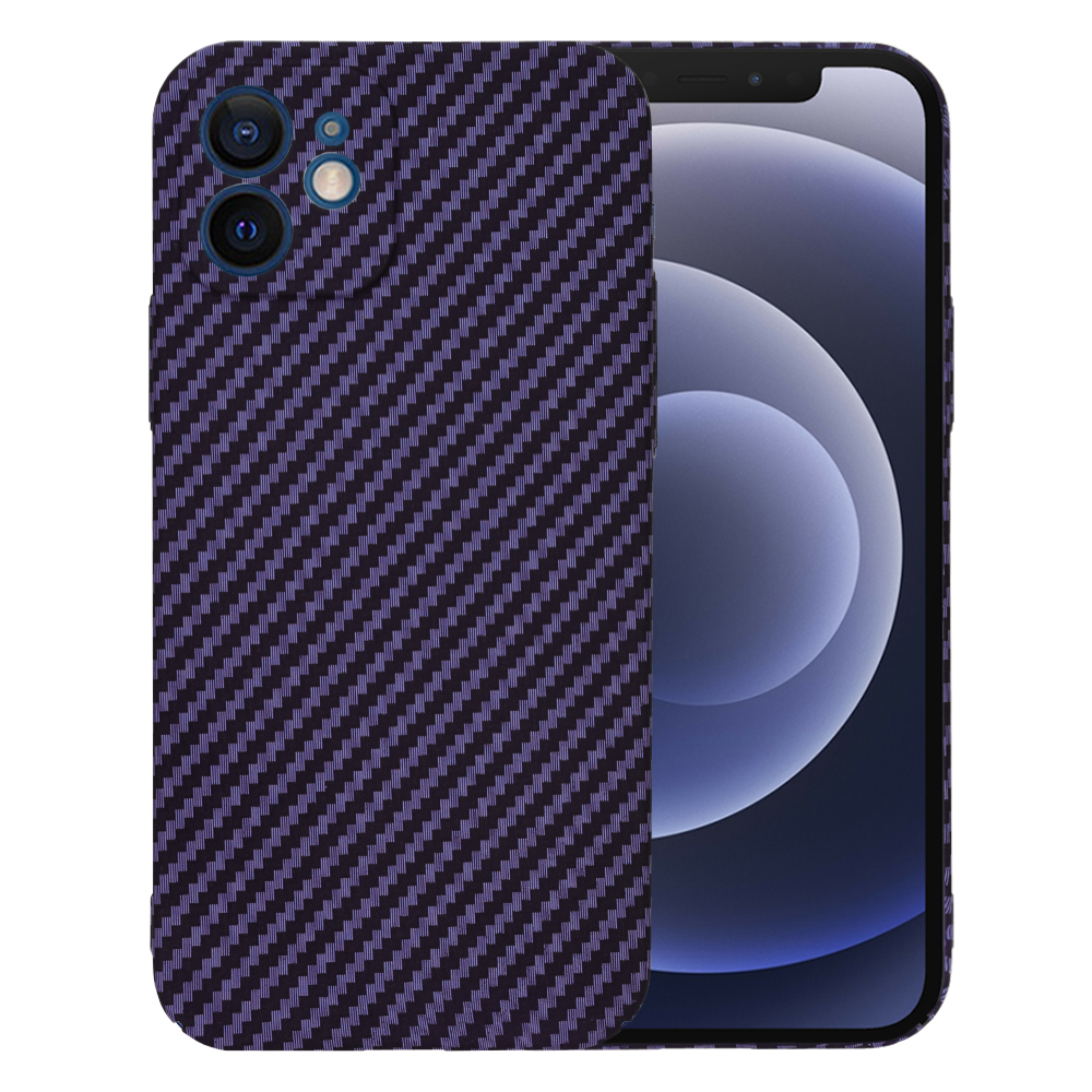 Techsuit Carbonite FiberShell kryt na iPhone 12 – fialový KF2331402