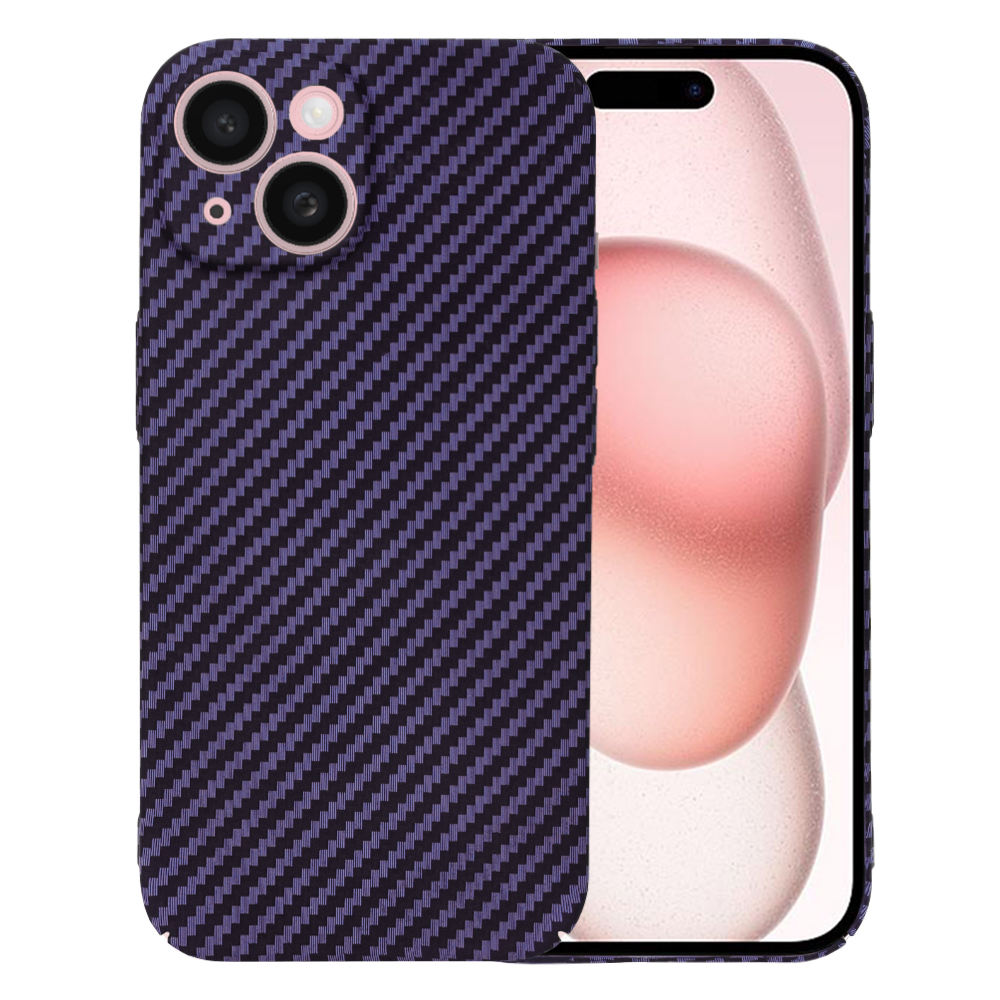 Techsuit Carbonite FiberShell kryt na iPhone 15 – fialový KF2331435