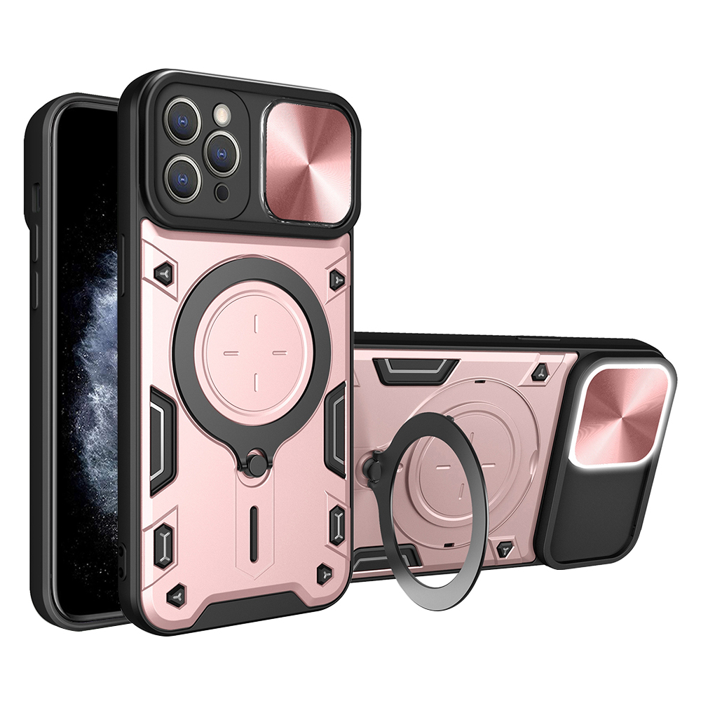 Techsuit CamGuard Pro kryt na iPhone 11 Pro Max – ružovo-zlatý KF2331523