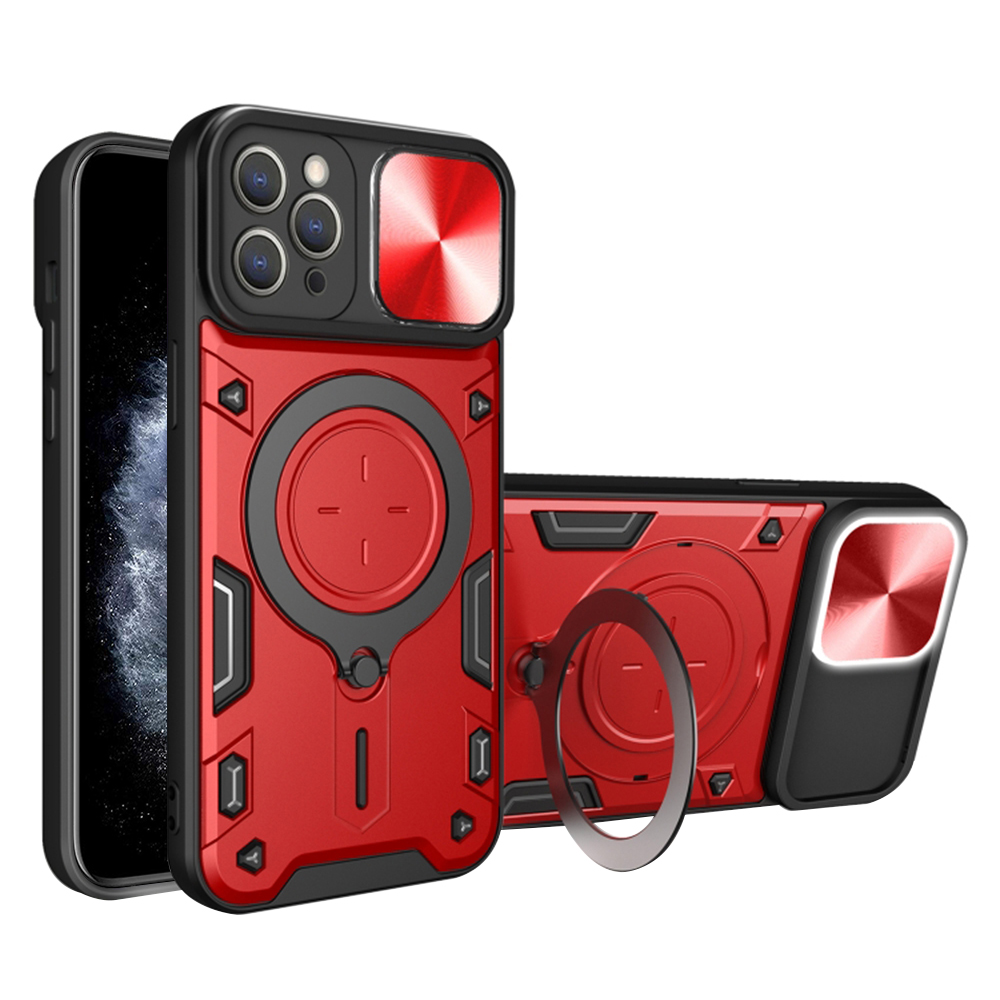 Techsuit CamGuard Pro kryt na iPhone 11 Pro Max – červený KF2331520