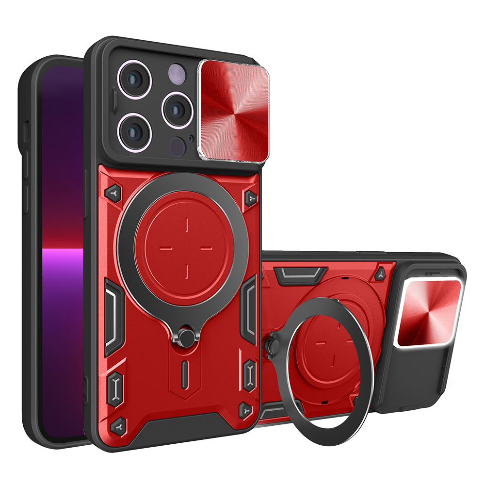 Techsuit CamGuard Pro kryt na iPhone 13 Pro – červený KF2331530