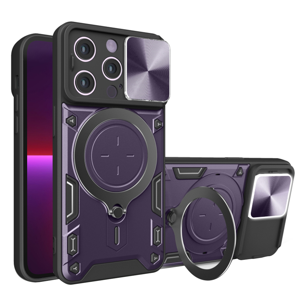 Techsuit CamGuard Pro kryt na iPhone 13 Pro – fialový KF2331532