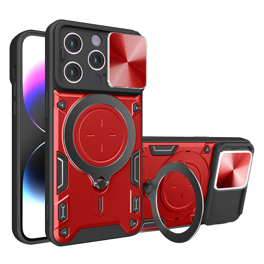 Techsuit CamGuard Pro kryt na iPhone 14 Pro – červený KF2331545