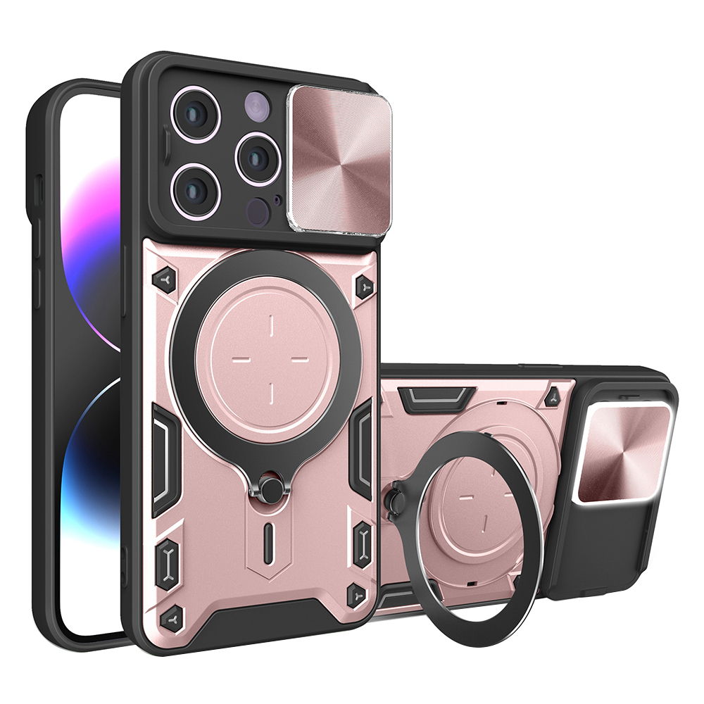 Techsuit CamGuard Pro kryt na iPhone 14 Pro – ružovo-zlatý KF2331548