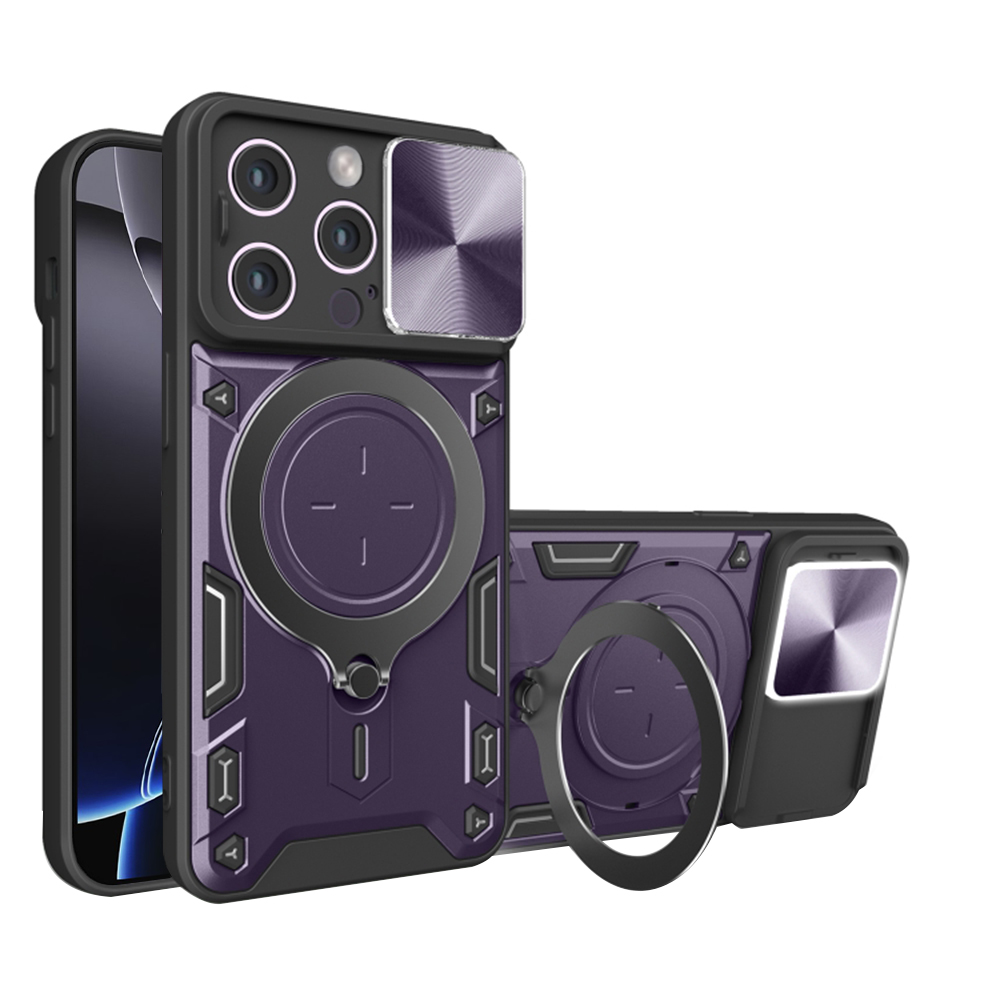 Techsuit CamGuard Pro kryt na iPhone 16 Pro Max – fialový KF2331582