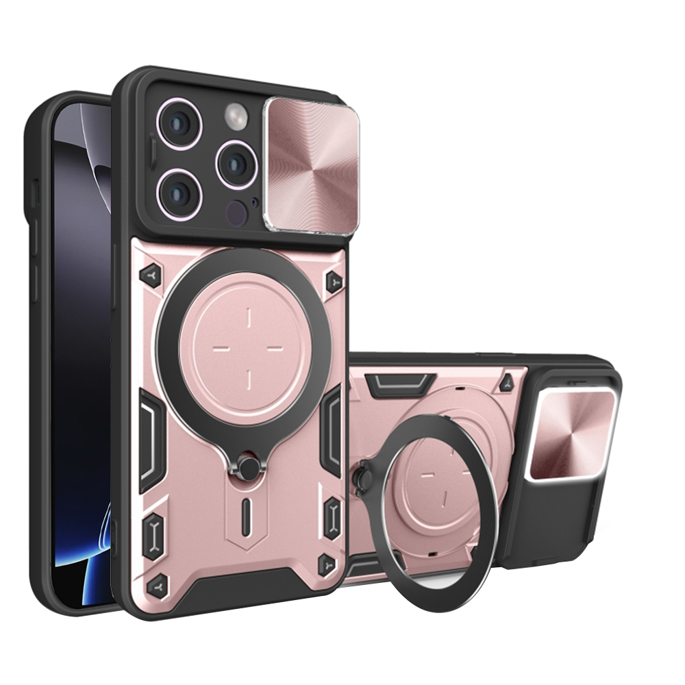 Techsuit CamGuard Pro kryt na iPhone 16 Pro Max – ružovo-zlatý KF2331583