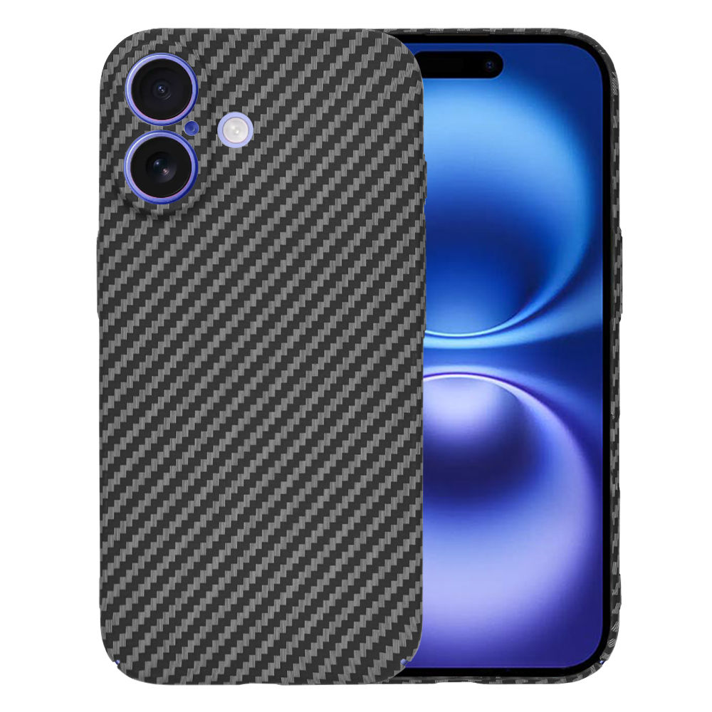 Techsuit Carbonite FiberShell kryt na iPhone 16 – čierny KF2332938