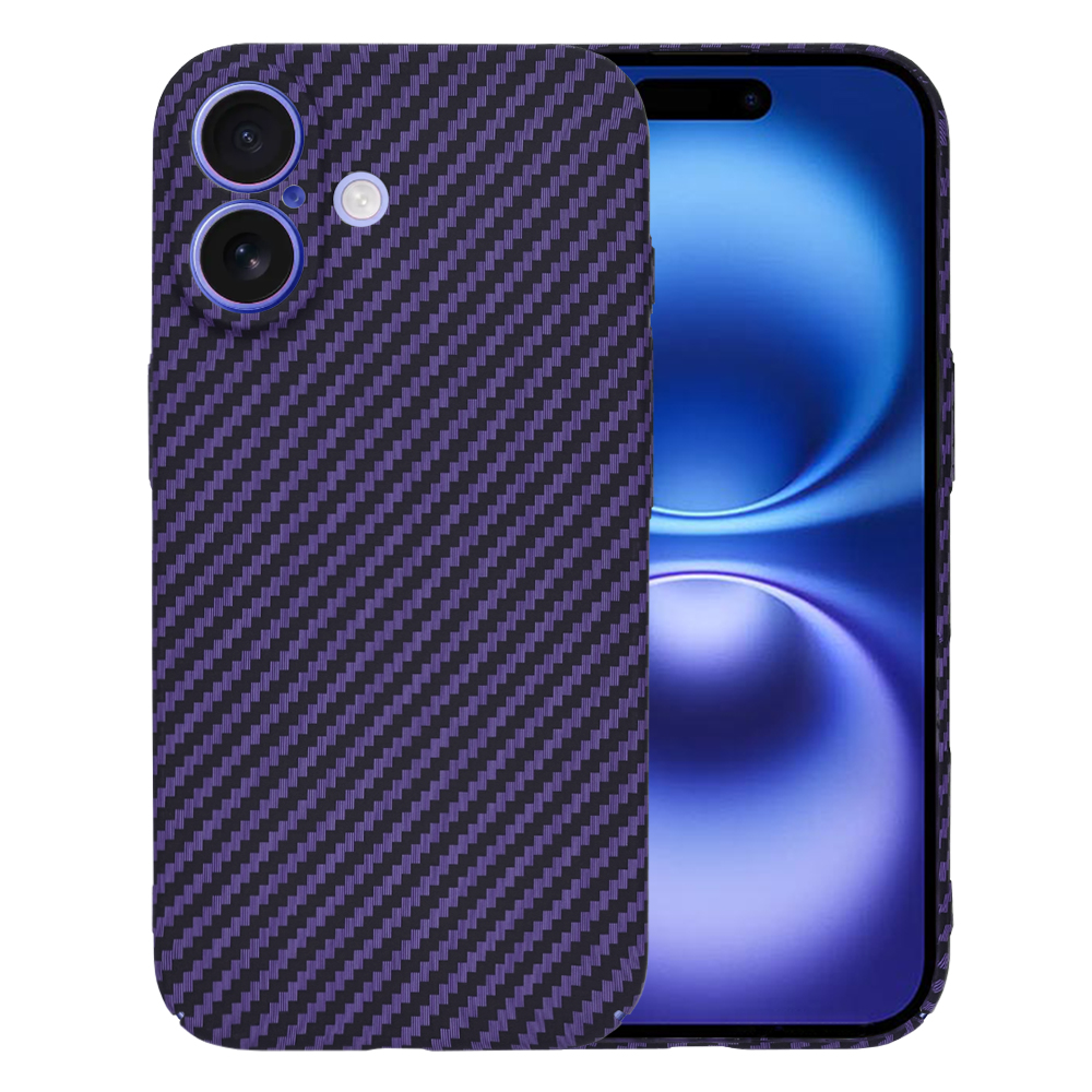 Techsuit Carbonite FiberShell kryt na iPhone 16 – fialový KF2332939