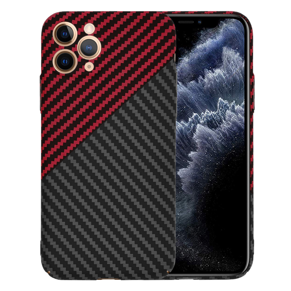 Techsuit Carbonite FiberShell kryt na iPhone 11 Pro – červený Vortex KF2333201
