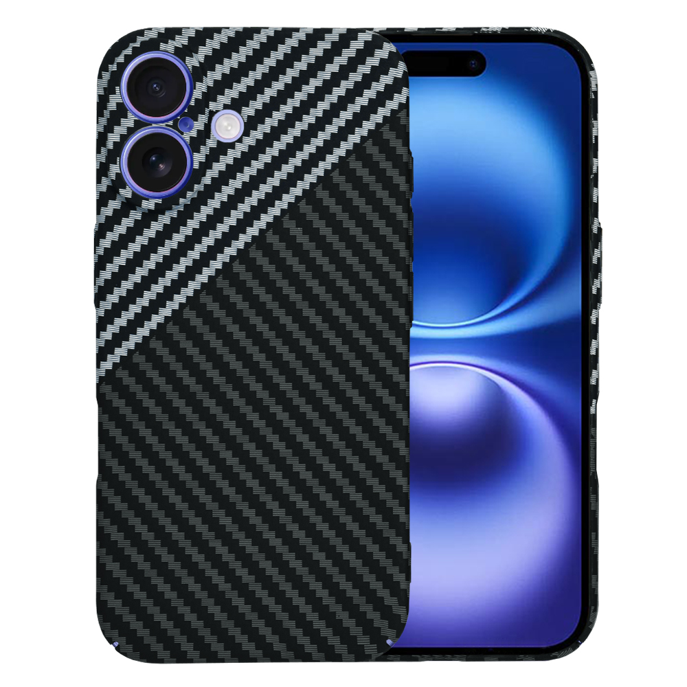 Techsuit Carbonite FiberShell kryt na iPhone 16 – Stealth sivý KF2333460
