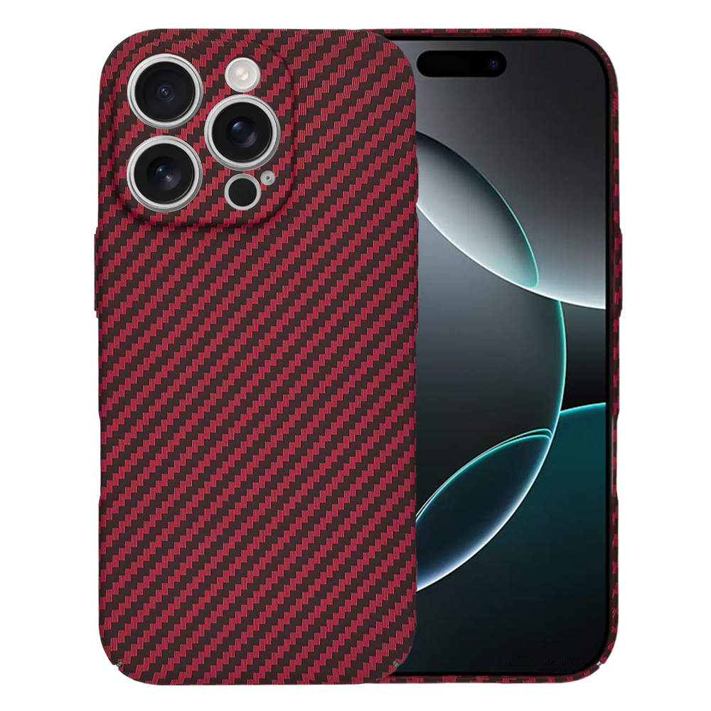 Techsuit Carbonite FiberShell kryt na iPhone 16 Pro – červený KF2333468