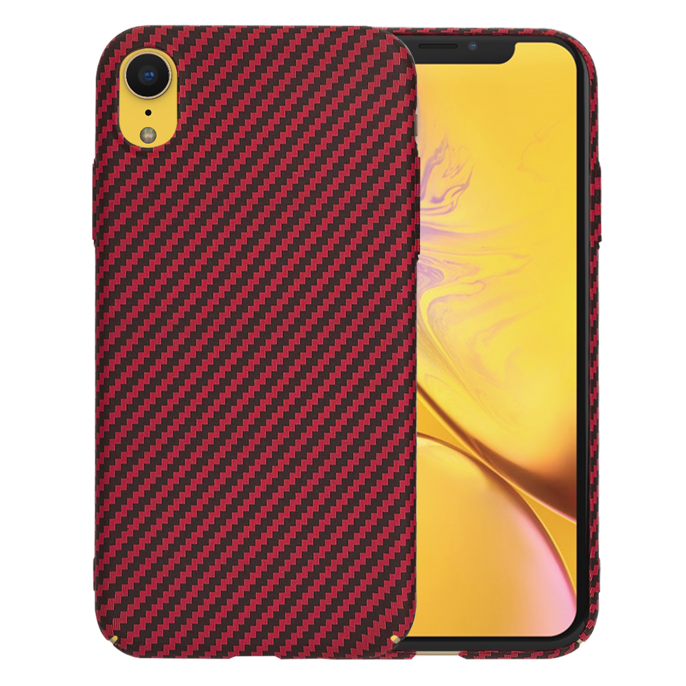 Techsuit Carbonite FiberShell kryt na iPhone XR – červený KF2334570