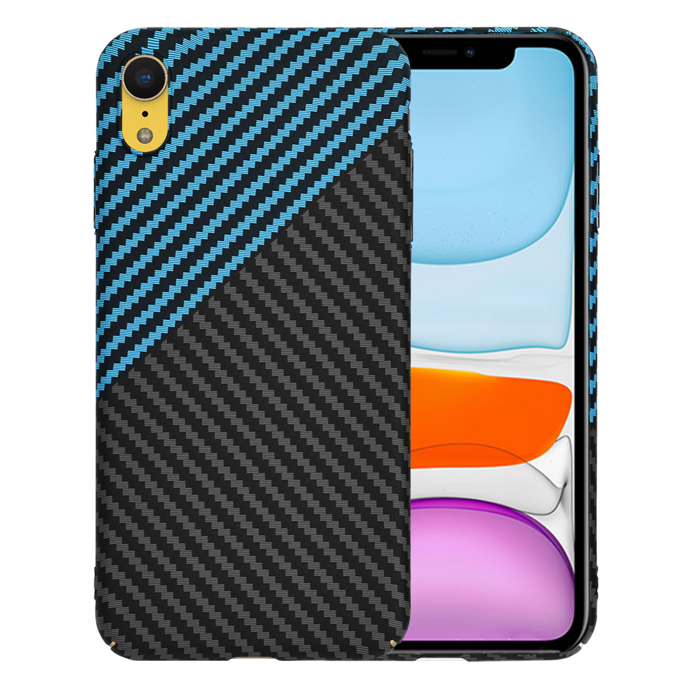 Techsuit Carbonite FiberShell kryt na iPhone XR – modrý Pulse KF2334571
