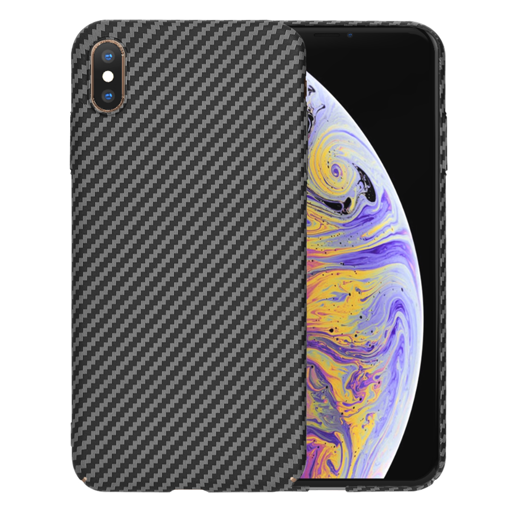 Techsuit Carbonite FiberShell kryt na iPhone XS Max – čierny KF2334584