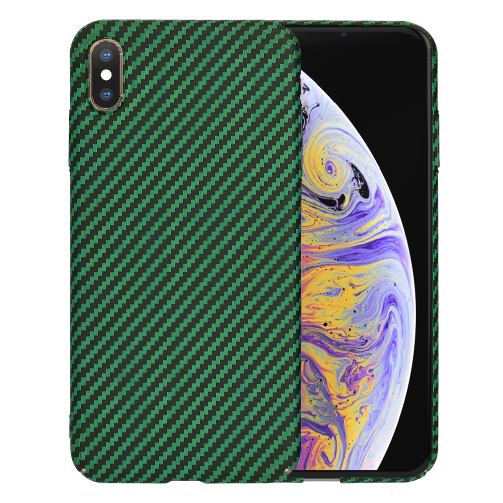 Techsuit Carbonite FiberShell kryt na iPhone XS Max – zelený KF2334585