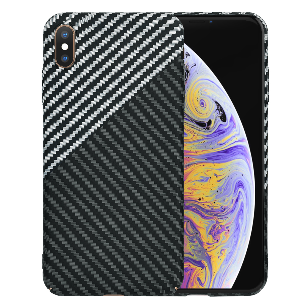 Techsuit Carbonite FiberShell kryt na iPhone XS Max – Stealth sivý KF2334588