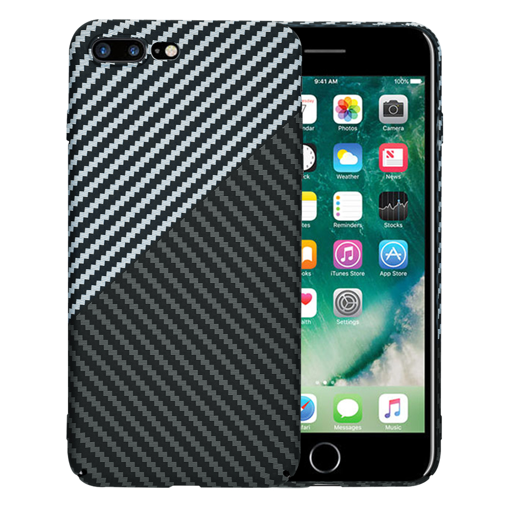 Techsuit Carbonite FiberShell kryt na iPhone 7 Plus / iPhone 8 Plus – Stealth sivý KF2334596