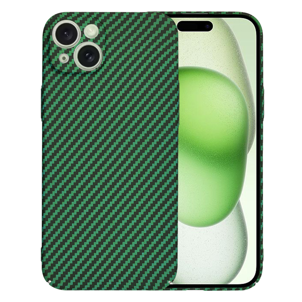 Techsuit Carbonite FiberShell kryt na iPhone 15 Plus – zelený KF2334601