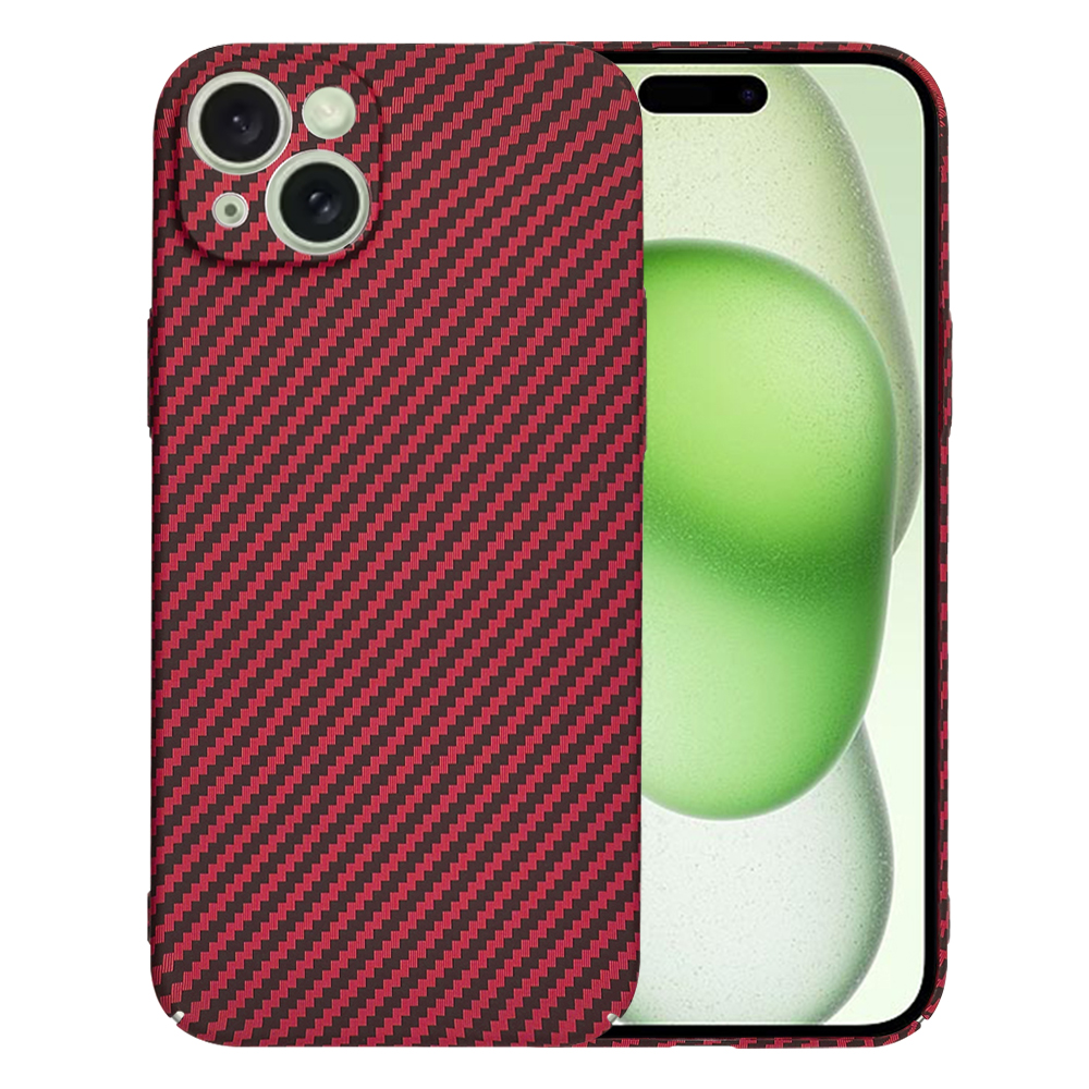 Techsuit Carbonite FiberShell kryt na iPhone 15 Plus – červený KF2334602