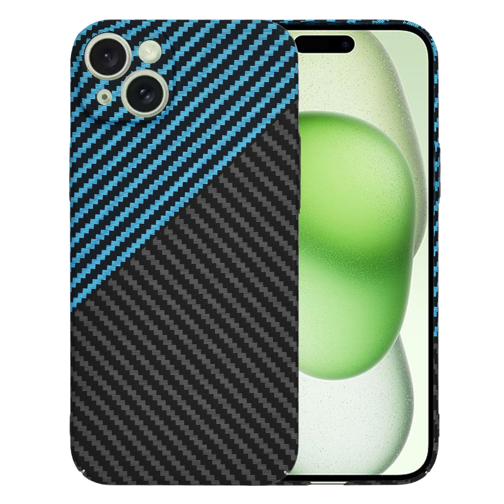 Techsuit Carbonite FiberShell kryt na iPhone 15 Plus – modrý Pulse KF2334603