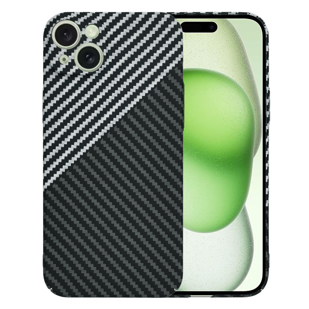Techsuit Carbonite FiberShell kryt na iPhone 15 Plus – Stealth sivý KF2334604