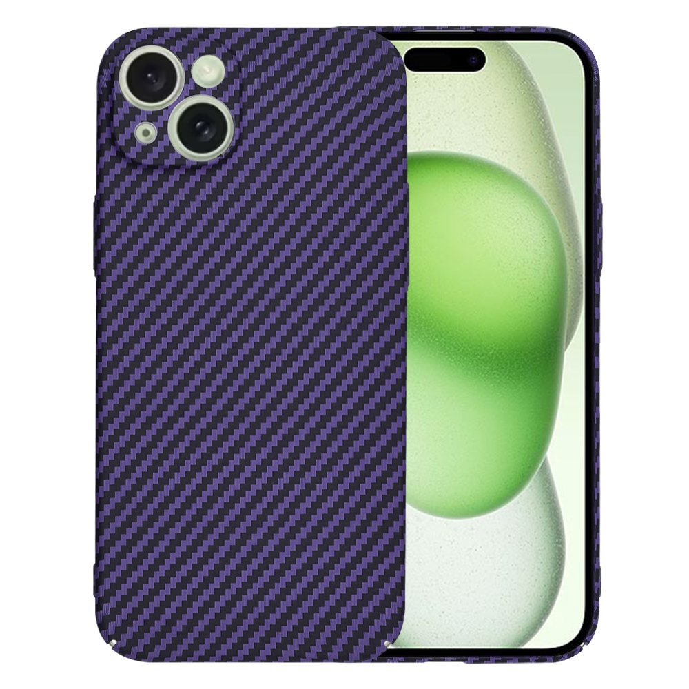 Techsuit Carbonite FiberShell kryt na iPhone 15 Plus – fialový KF2334605
