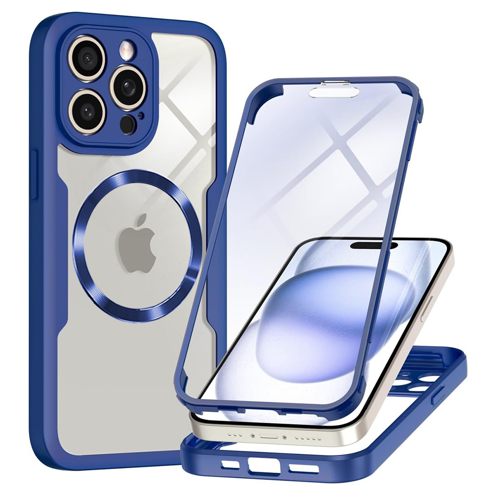 Techsuit ColorVerse 360 MagSafe Series – 360° kryt + ochranné sklo na iPhone 14 Pro – modrý KF2335988