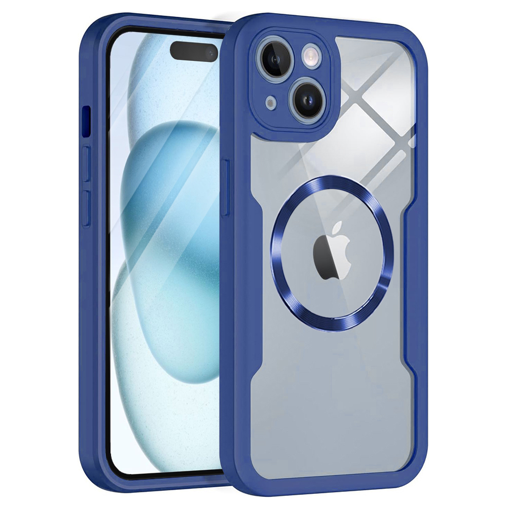 Techsuit ColorVerse 360 MagSafe Series – 360° kryt + ochranné sklo na iPhone 15 Plus – modrý KF2336016