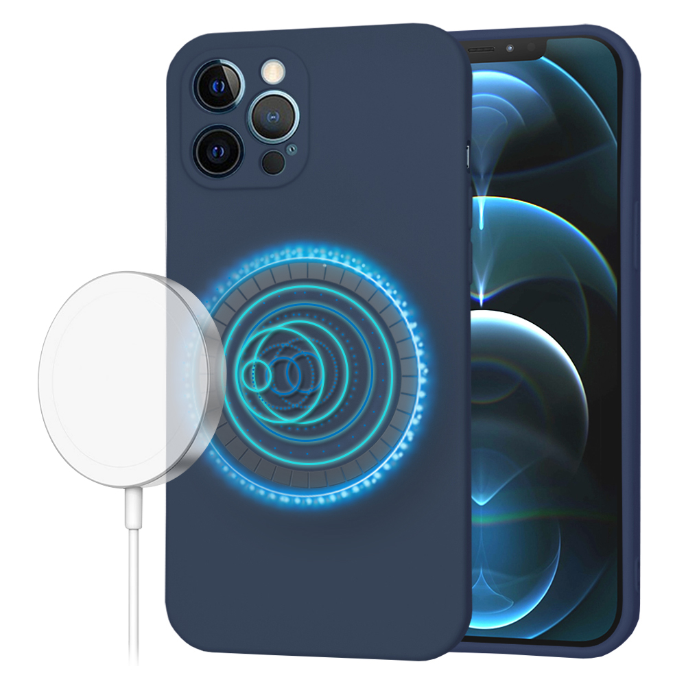 Techsuit SoftFlex MagSafe kryt na iPhone 12 Pro Max – tmavo modrý KF2336653