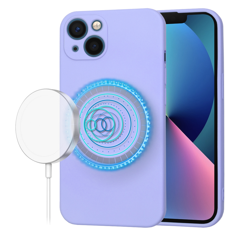 Techsuit SoftFlex MagSafe kryt na iPhone 13 – svetlo fialový KF2336673