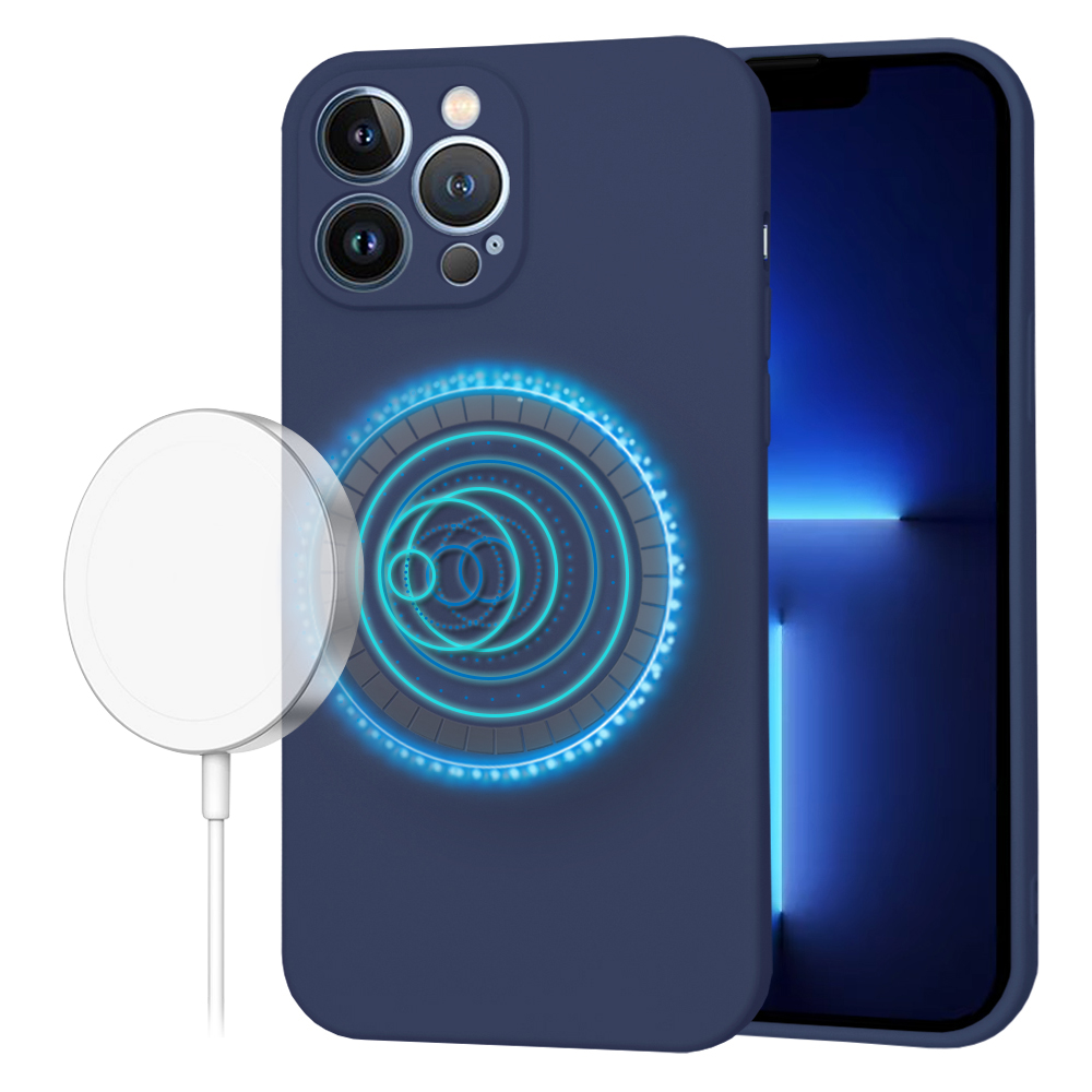 Techsuit SoftFlex MagSafe kryt na iPhone 13 Pro Max – tmavo modrý KF2336685
