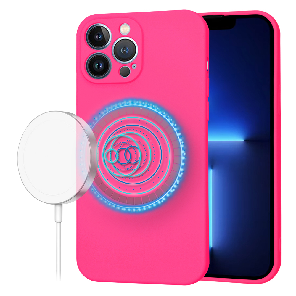 Techsuit SoftFlex MagSafe kryt na iPhone 13 Pro Max – sýto ružový KF2336687