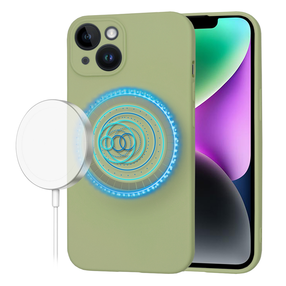 Techsuit SoftFlex MagSafe kryt na iPhone 14 – matcha zelený KF2336692