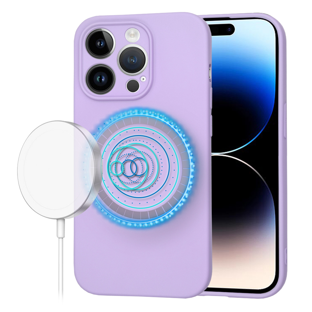 Techsuit SoftFlex MagSafe kryt na iPhone 14 Pro – svetlo fialový KF2336705