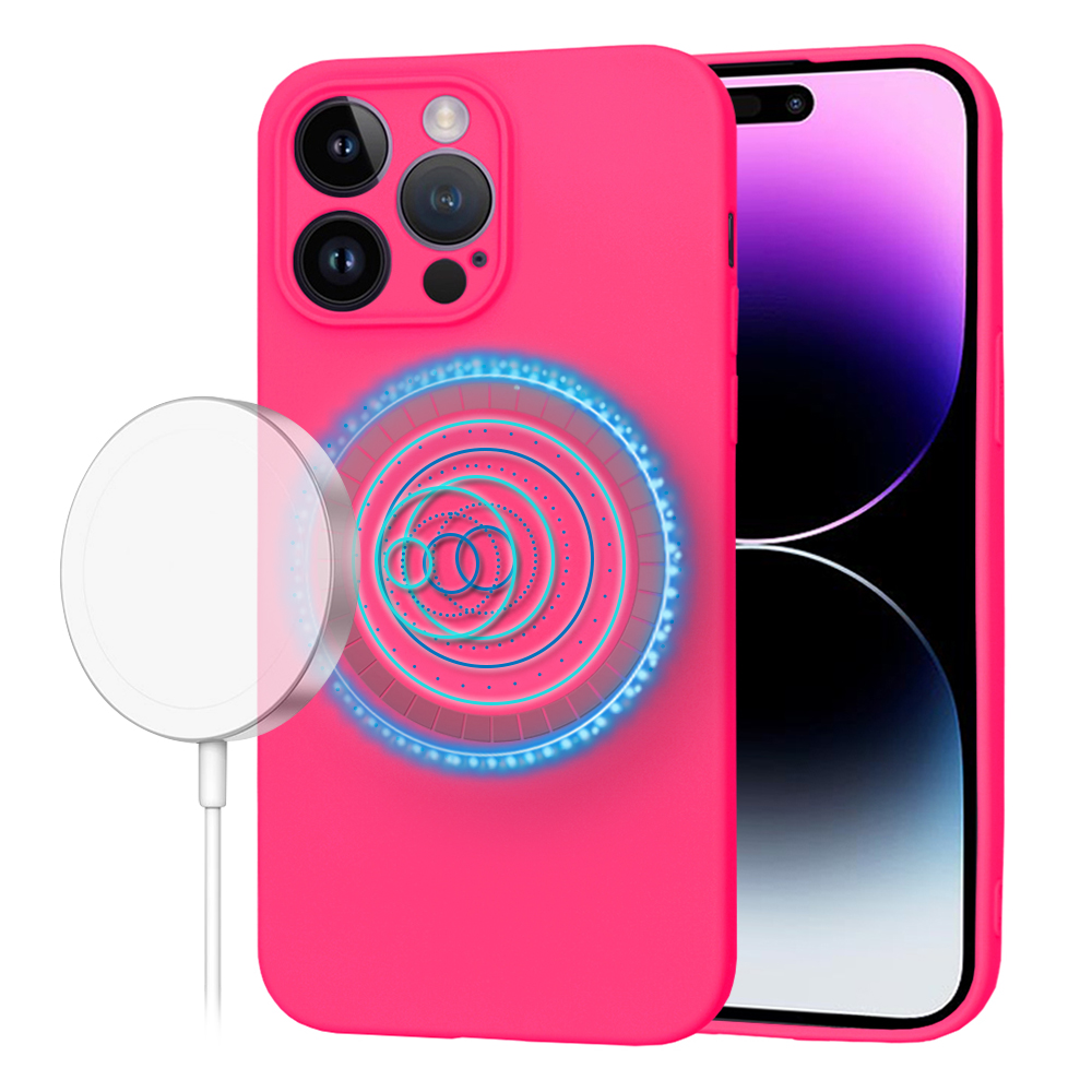 Techsuit SoftFlex MagSafe kryt na iPhone 14 Pro Max – sýto ružový KF2336711