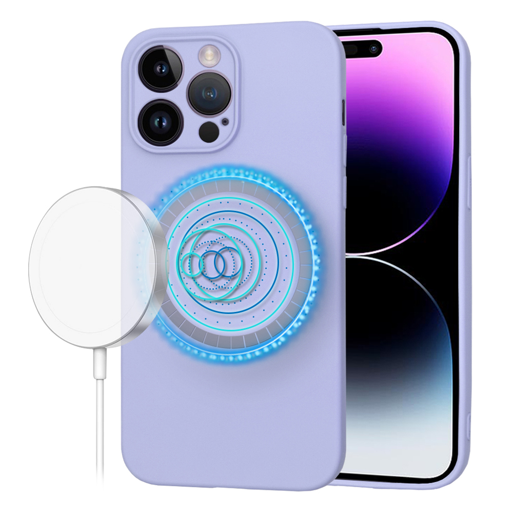 Techsuit SoftFlex MagSafe kryt na iPhone 14 Pro Max – svetlo fialový KF2336713