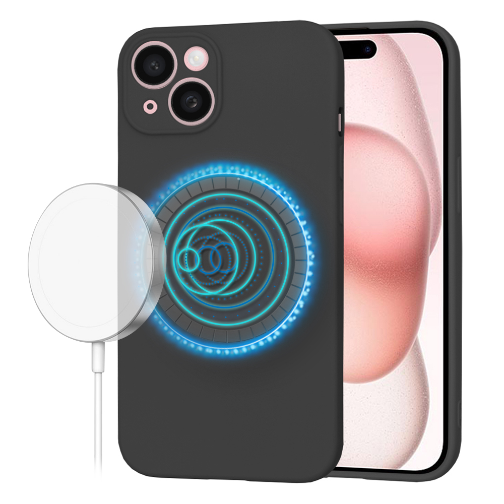 Techsuit SoftFlex MagSafe kryt na iPhone 15 – čierny KF2336715