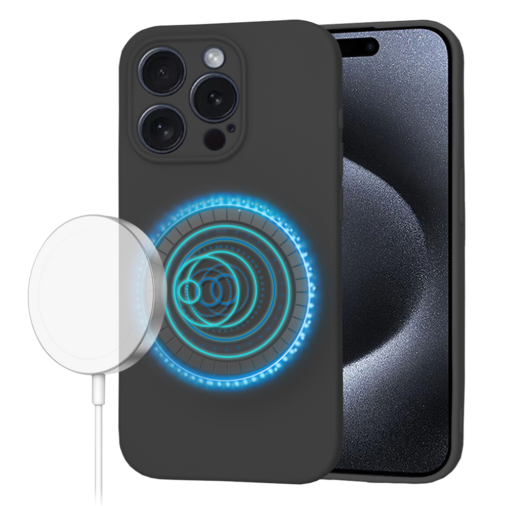 Techsuit SoftFlex MagSafe kryt na iPhone 15 Pro – čierny KF2336723