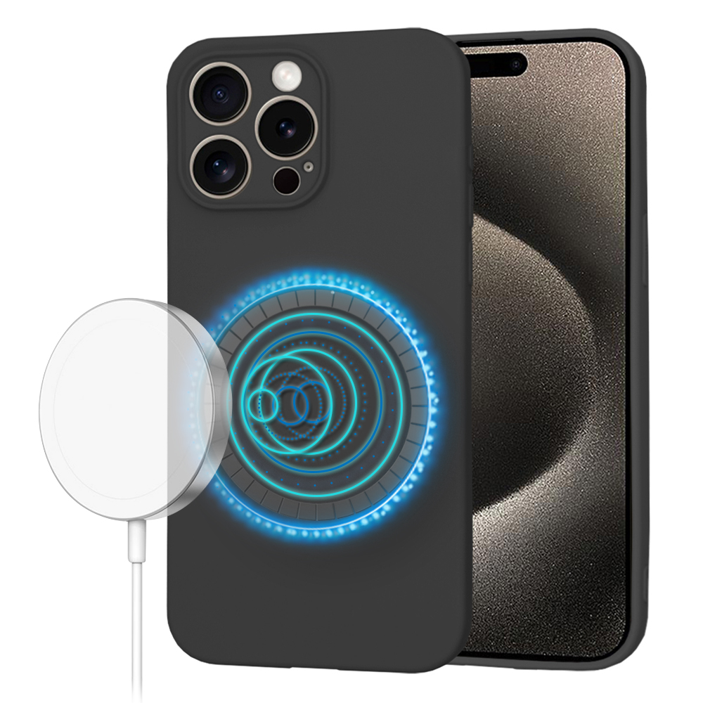Techsuit SoftFlex MagSafe kryt na iPhone 15 Pro Max – čierny KF2336731