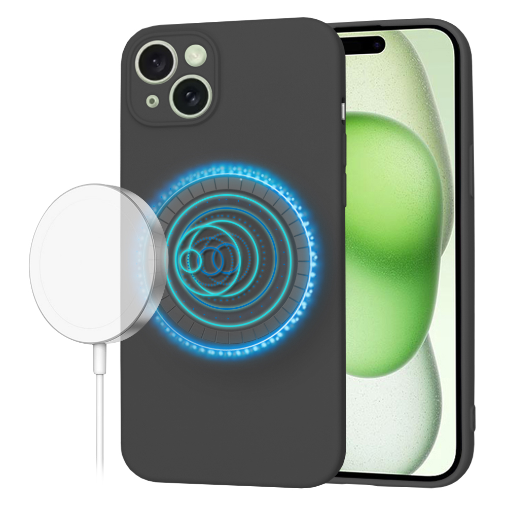 Techsuit SoftFlex MagSafe kryt na iPhone 15 Plus – čierny KF2336851